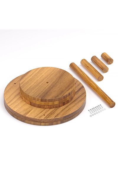 mavitrendd Flower Pot 4-Shelf Flower Pot Decorative 5-Shelf Presentation Cake Presentation Natural Wood Flower Pot Apartment Mod