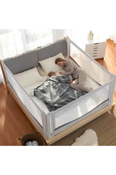 Chock chick Premium Package: 3 Bed Side Protectors, Xxl Size 150x200 Cm 2 Connector Sets