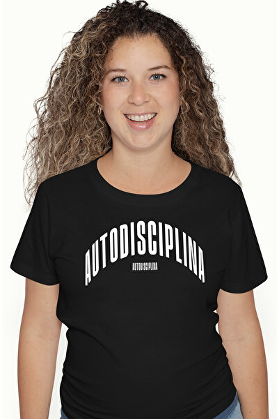 StoryGift Romania Tricou Femei Cuvantul Autodisciplina, Motivational, Self He...