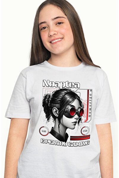 StoryGift Romania Tricou Femei Noaptea e pentru gaming fata cu ochelari joc v...