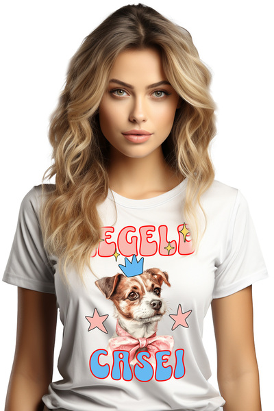 StoryGift Romania Tricou Femei caine cu coroana, regele casei, iubitor animal...