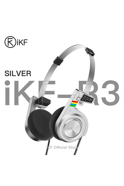 Choice Silver Ikf R3 Retro Over Wireless Bluetooth Headphone Enc Call Noise Cancelling Vintage Foldable Hea