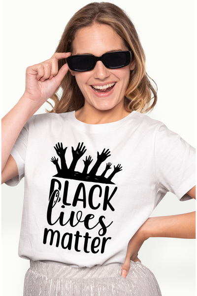StoryGift Romania Tricou Femei cu mesajul in engleza "Black lives matter" - v...