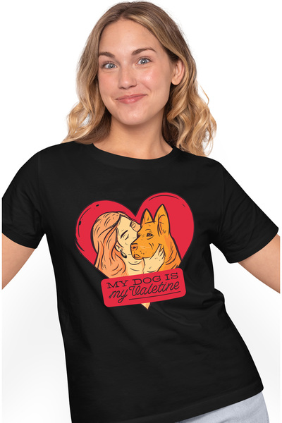 StoryGift Romania Tricou Femei Cainele Meu Este Valentinul Meu, My Dog is My ...