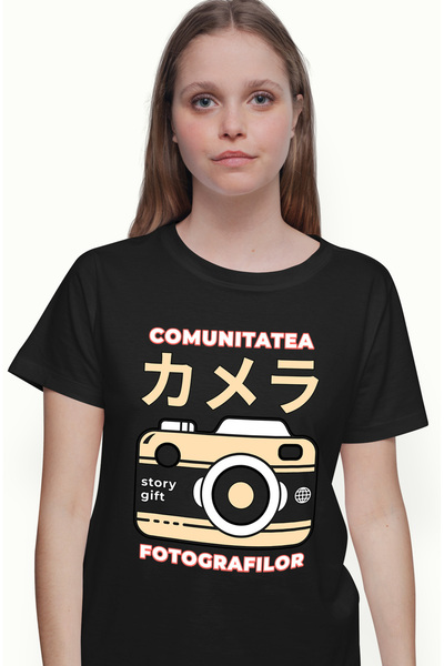 StoryGift Romania Tricou Femei Comunitatea Fotografilor aparat foto, creativi...