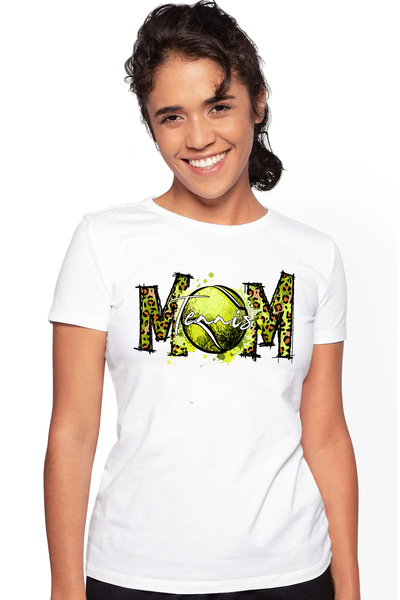 StoryGift Romania Tricou Femei cu o minge de tenis cu mesajul "Tennis Mom", i...