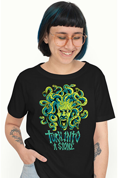 StoryGift Romania Tricou Femei Personalizata Medusa, Serpi, Cu Mesajul in Eng...