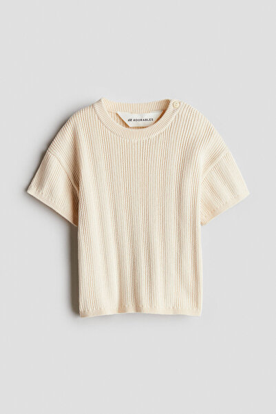 H&M Lastik Örgülü Tişört