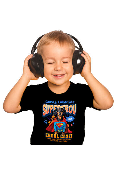 StoryGift Romania Tricou Copii cu Schelete Uman Haios Pe Placa De Skateboard Cranii Supereroi Pers,Black_8ANI