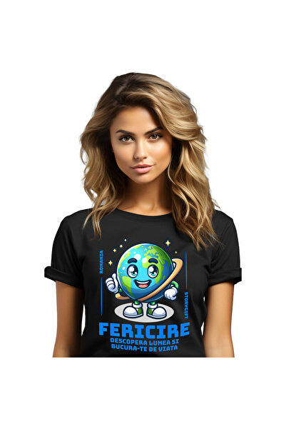 StoryGift Romania Tricou Femei cu Planeta Pamant Vesela Poluare Adidasi Verzi...