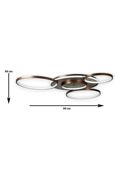 LEGACY Yaman Modern Tasarım Kahverengi Beyaz Ledli Cafe - Mutfak - Salon Led Avize