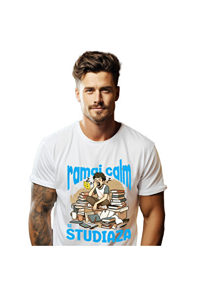 StoryGift Romania Tricou Barbati cu Baiat Extenuat Cascand Somn Teanc De Cart...