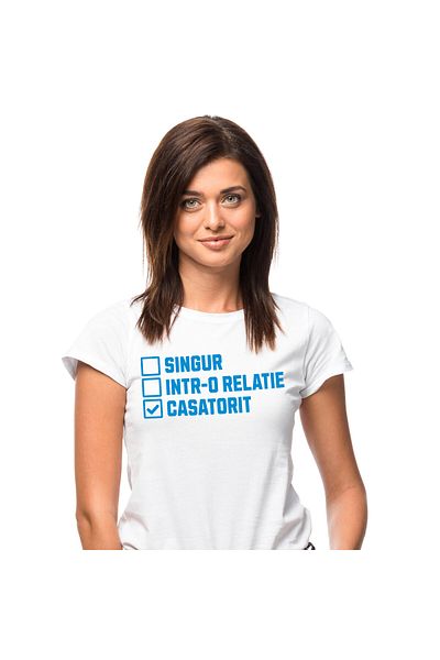 StoryGift Romania Tricou Femei cu Design Tip Grila Optiune Bifata, Familie, Dragoste, Iubire cu im,White_S