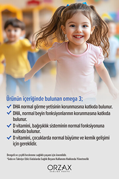 Orzax Ocean Gummies Omega 3 Kids - 60 Adet Çiğnenebilir Jel Form