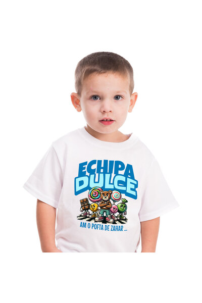 StoryGift Romania Tricou Copii cu Dulciuri Razboi Acadele Bomboane tableta Ciocolata Urs Echipa Du,White_10ANI