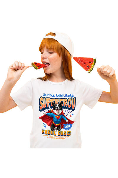 StoryGift Romania Tricou Copii cu Schelete Craniu Uman Pe Placa De Skateboard Flacari Supereroi Pe,White_6ANI