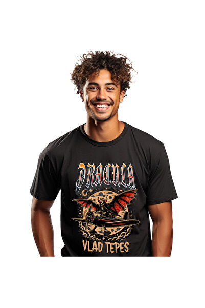 StoryGift Romania Tricou Barbati cu Vampir In Zbor Avion Luna Plina, Halowen,...