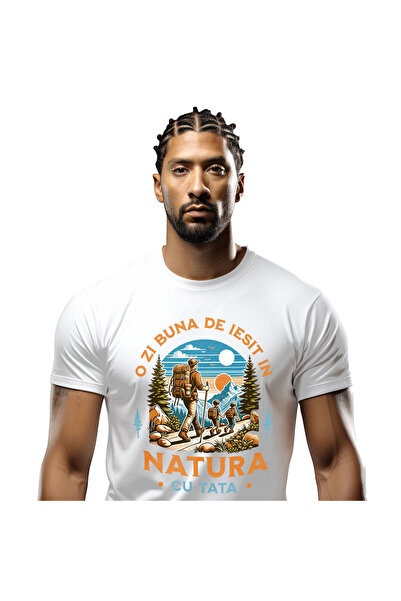 StoryGift Romania Tricou Barbati cu Barbat Si Copii Aventura Pe Munte Intre S...
