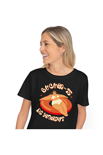 StoryGift Romania Tricou Femei cu Femeie Cu Ochelari De Soare Pe Colac, Relax...