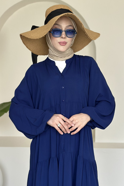 SaklıButik DM LİFE Yarım Düğmeli Bohem Elbise SK-8397