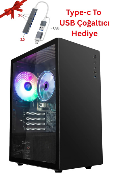 IZOLY e-Vix Hestia İ5-3470 16GB 512GB SSD GT 740 4GB Oyuncu Masaüstü Bilgisayarı