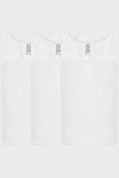 SÜVARİ Süvari 3 Pieces Comfortable Fit 100% Cotton White Undershirt