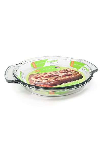 Generic Round tray made of heat-resistant clear glass