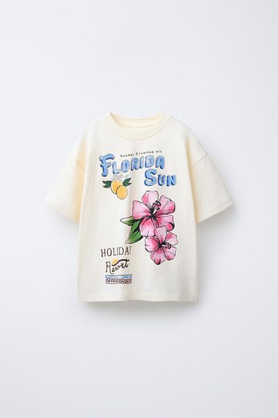 The Champ Clothing Тениска за момичета от 100% памук с щампа на Florida Sun