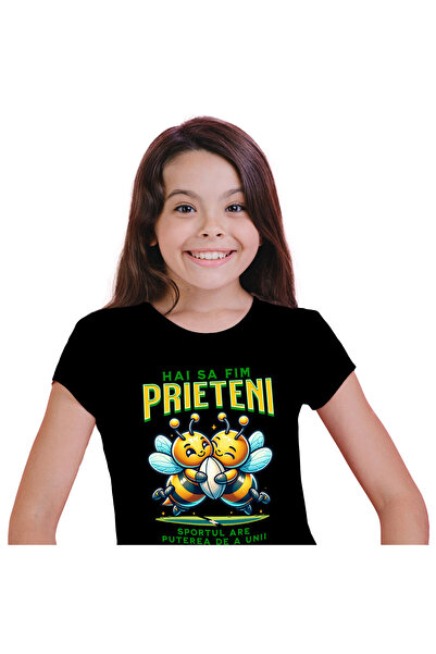 StoryGift Romania Tricou Copii cu Cuplu Albine Fericite Minge De Fotbal Ameri...