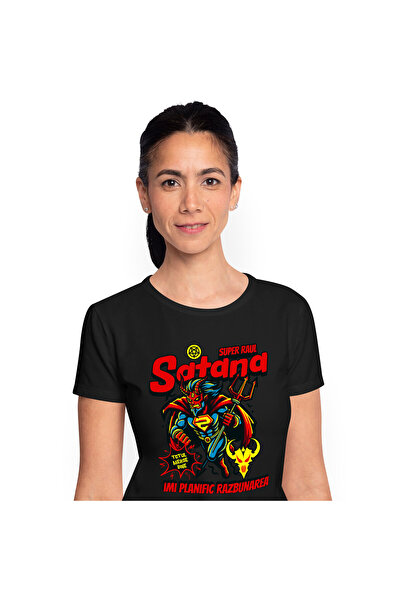 StoryGift Romania Tricou Femei cu Silueta Umana Ridicare Gantere Supereroi Pe...