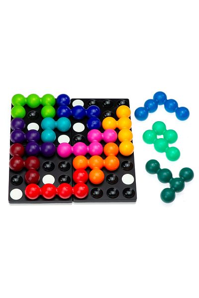 zola Board game, intelligent, magnetic puzzle, with 4 boards and 12 colored pieces, 24x24x4.5 cm