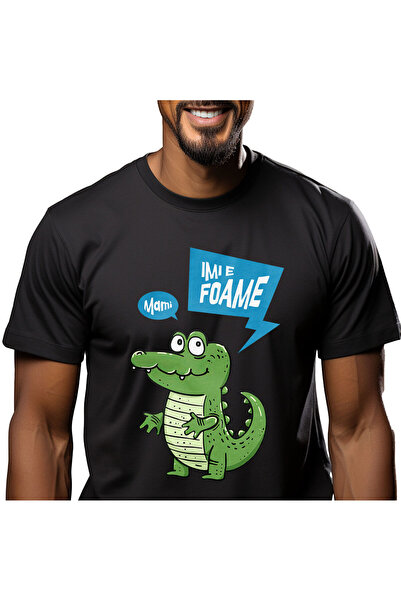 StoryGift Romania Tricou Barbati cu Crocodil Vesel animat, Desene Animate, An...