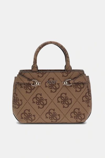 Guess Lorelei Mini Satchel Women Brown Mini Bag Hwos9639760-Ltl