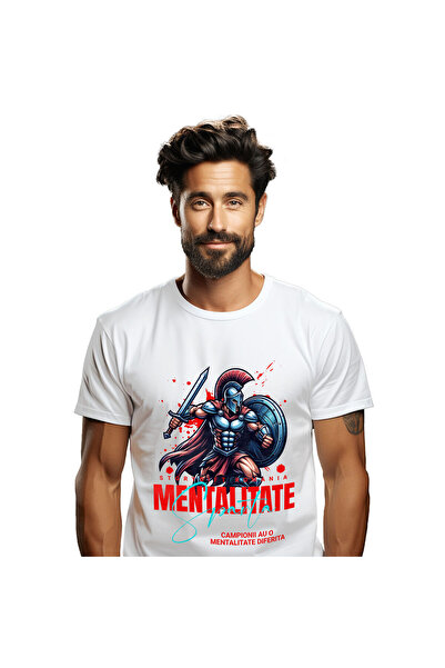 StoryGift Romania Tricou Barbati cu Razboinc Samurai Cu Scut DE Lupta Si sabi...