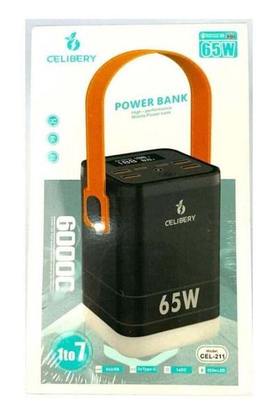 celibery 60000 mAh Power Bank Power 65W with Smart Digital Display