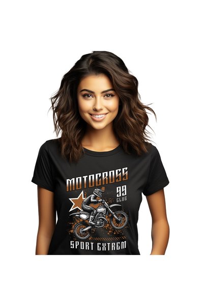 StoryGift Romania Tricou Femei cu Iubitor De Motocross Aventura Supereroi Per...