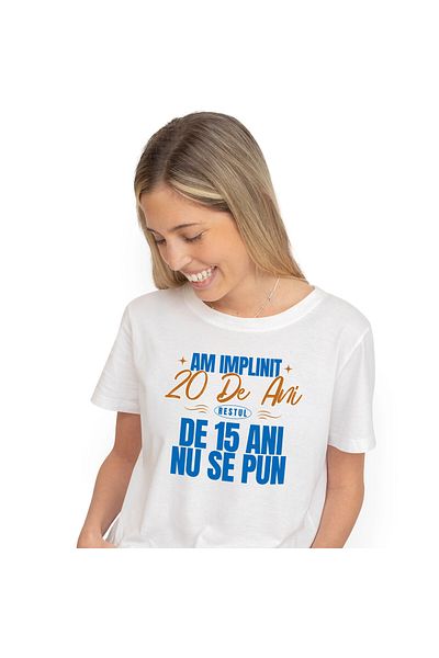 StoryGift Romania Tricou Femei cu Mesaj Haios Aniversare Text In Limba Romana Batranete Cadou Petr,White_S
