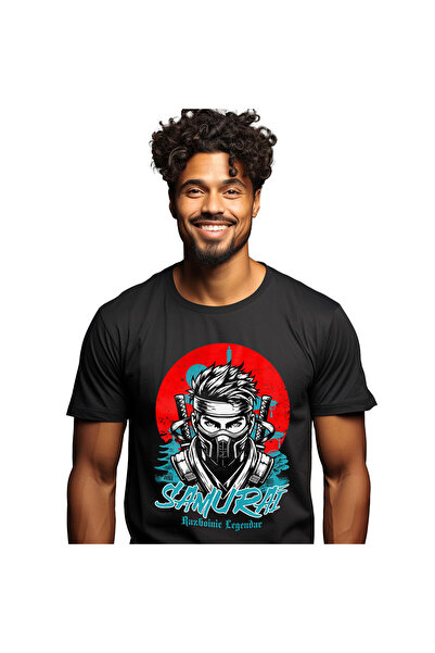 StoryGift Romania Tricou Barbati cu Portret Luptator Ninja Cu masca Si Sabii ...