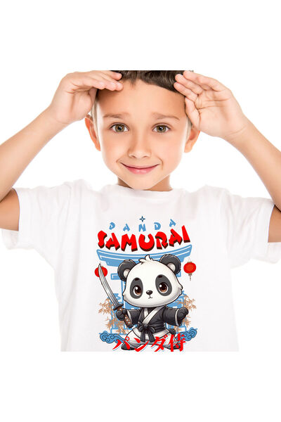 StoryGift Romania Tricou Copii cu Urs anda Animal Ninja Cultura Asiatica, Pan...