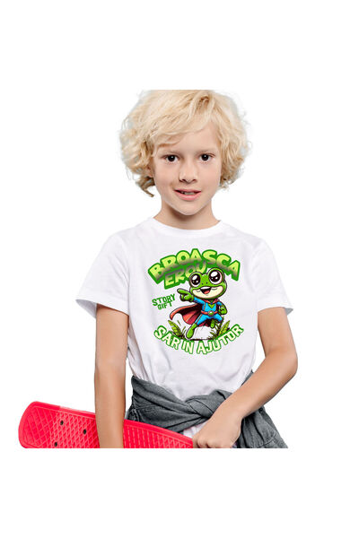 StoryGift Romania Tricou Copii cu Urs Panda Gras Cu Bandana Rosie Pozitie Yog...