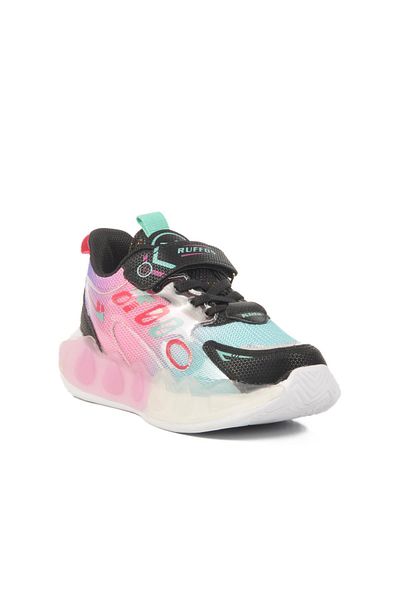 WALKWAY Black-Fuchsia Kids Sneakers Ruffon 2480 F