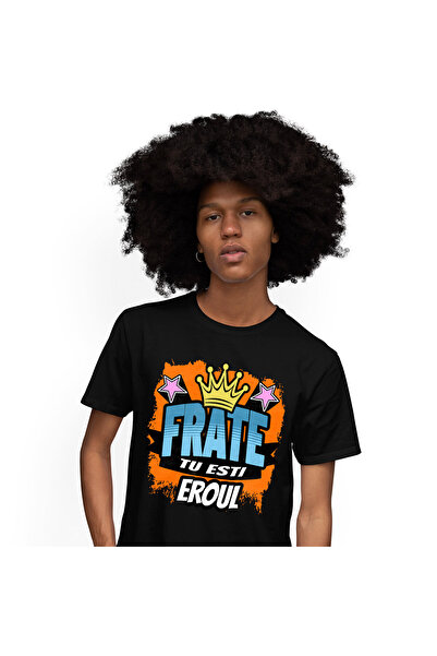 StoryGift Romania Tricou Barbati cu Coroana Regala Stil Graffiti, Animat, Cop...