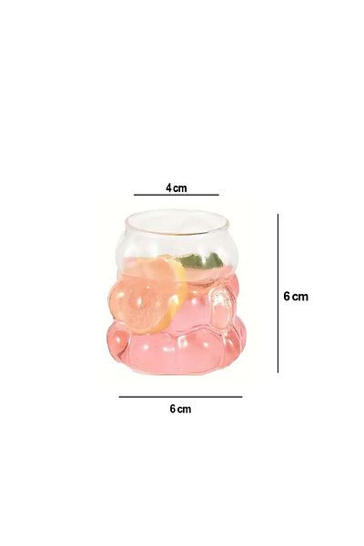 Jenisa 6-Piece Bead Grape Pattern Bubble Glass Coffee Side Glass – Pinterest Style Glass 90 ml
