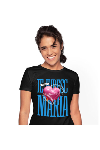StoryGift Romania Tricou Femei cu Inima Zburatoare,Valentine's Day, Dragoste,...