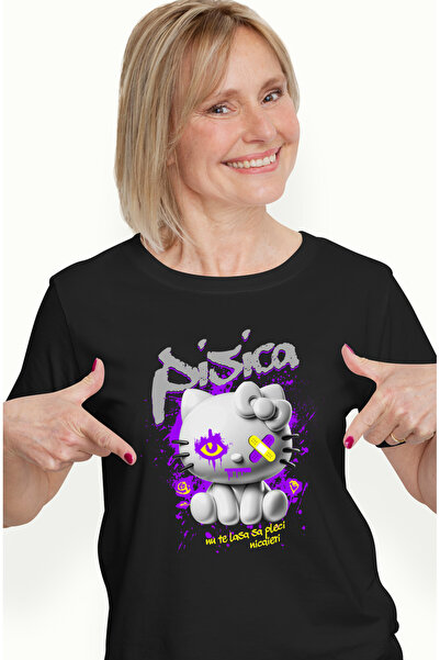 StoryGift Romania Tricou Femei pisica horror nu te las sa pleci nicaieri iubi...