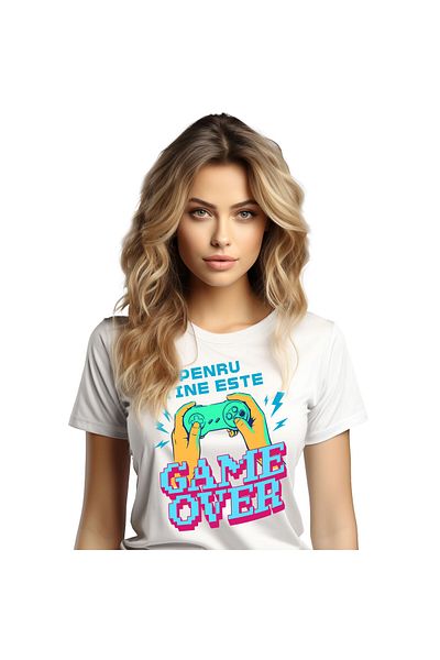 StoryGift Romania Women's T-Shirt with Video Game Controller in Child's Hands, Digital World, Computer, g,White_L