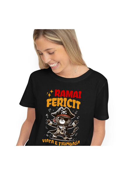 StoryGift Romania Tricou Femei cu Pisica Cu Palarie Si Tinuta De Pirat Pisica...