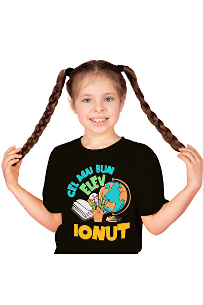 StoryGift Romania Tricou Copii cu Rechizite Scolara Glob Pamantesc Carioci Pe...