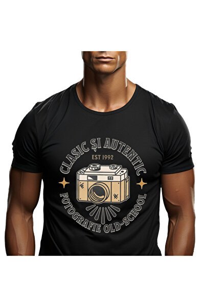 StoryGift Romania Tricou Barbati cu Aparat Foto Vintige Creativitate Fictiv H...