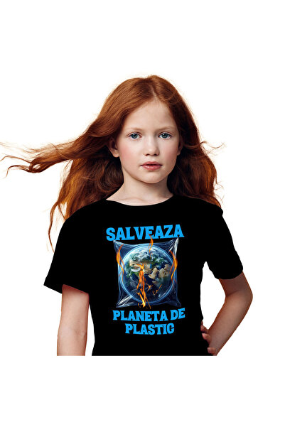 StoryGift Romania Tricou Copii cu Pamant Terra In Punga Plastic Flacari, Polu...